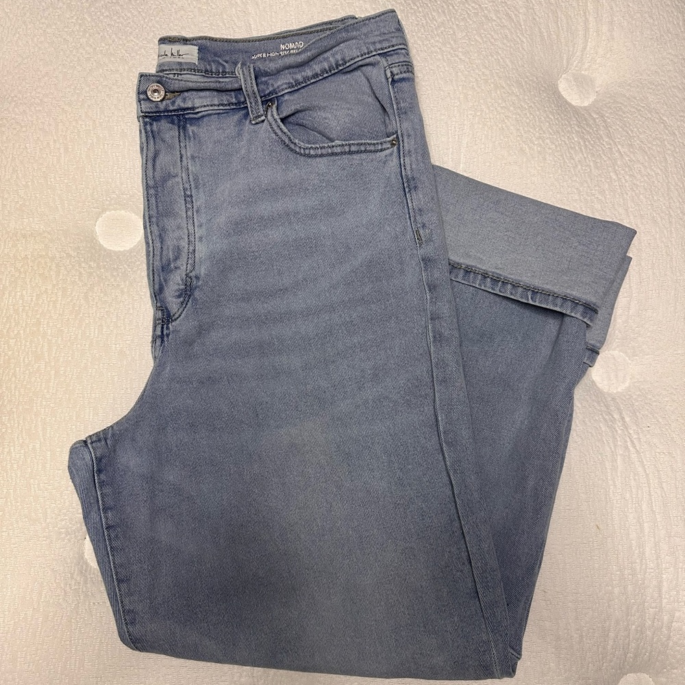 Nicole Miller Straight-Leg Jeans in Light Blue Wash